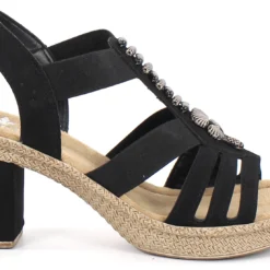 Rieker Sandaalit 66506-00 Musta