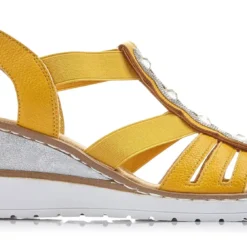 Rieker Kiilasandaalit V3572-68 Keltainen