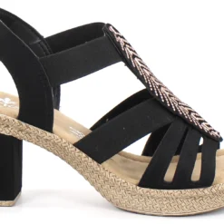 Rieker Sandaalit 66526-00 Musta