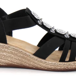 Rieker Kiilasandaalit 624B4-00 Musta