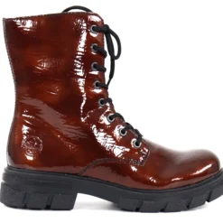 Rieker Naisten Kiiltävät Nilkkurit Z9120-25 Ruskea