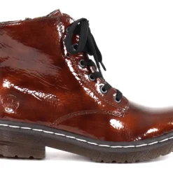 Rieker Naisten Kiiltävät Nilkkurit 76240-25 Ruskea