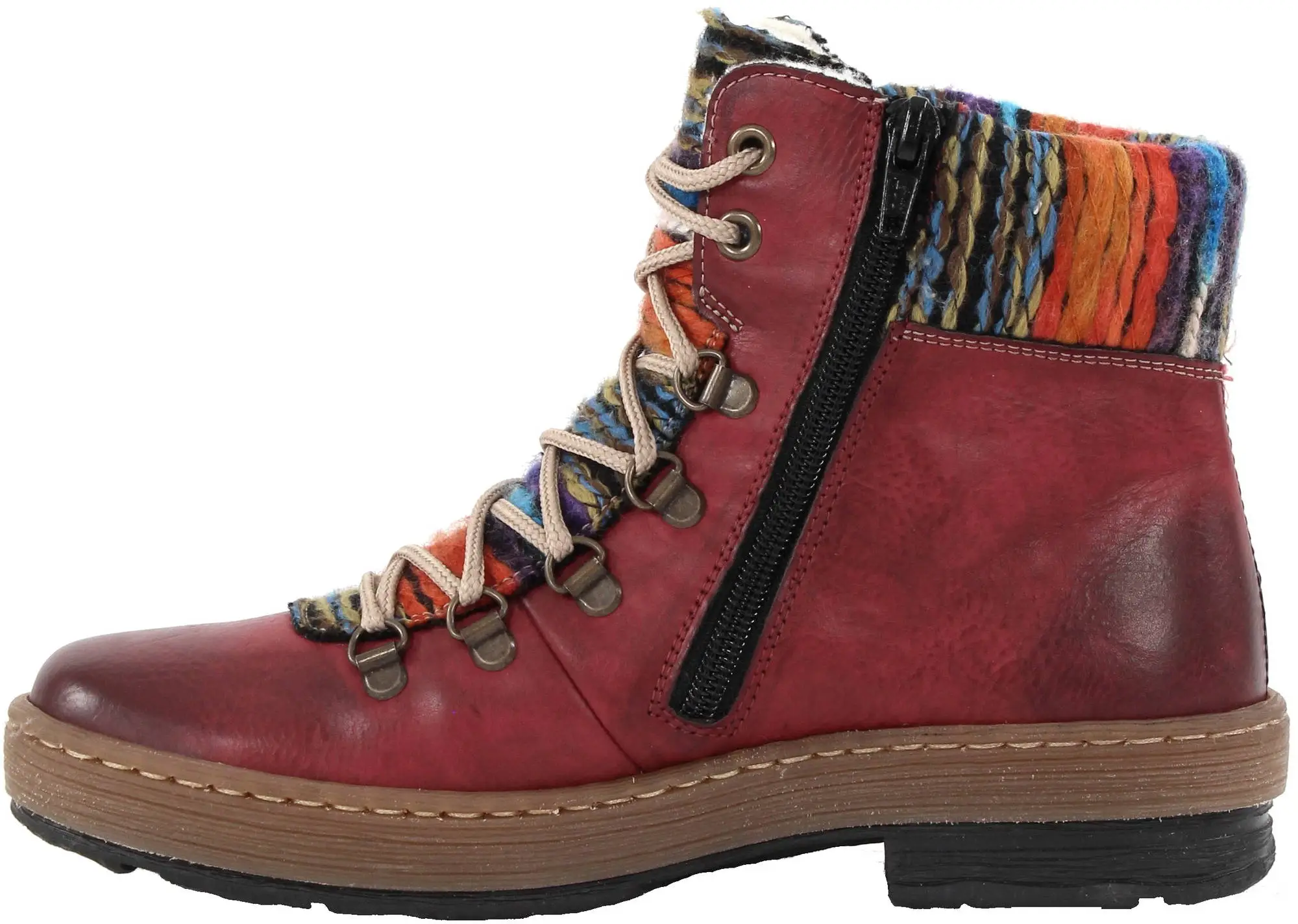 Rieker Naisten Lämminvuoriset Nilkkurit Z6743-35 Punainen 2 Rieker Naisten Lämminvuoriset Nilkkurit Z6743-35 Punainen - Image 2