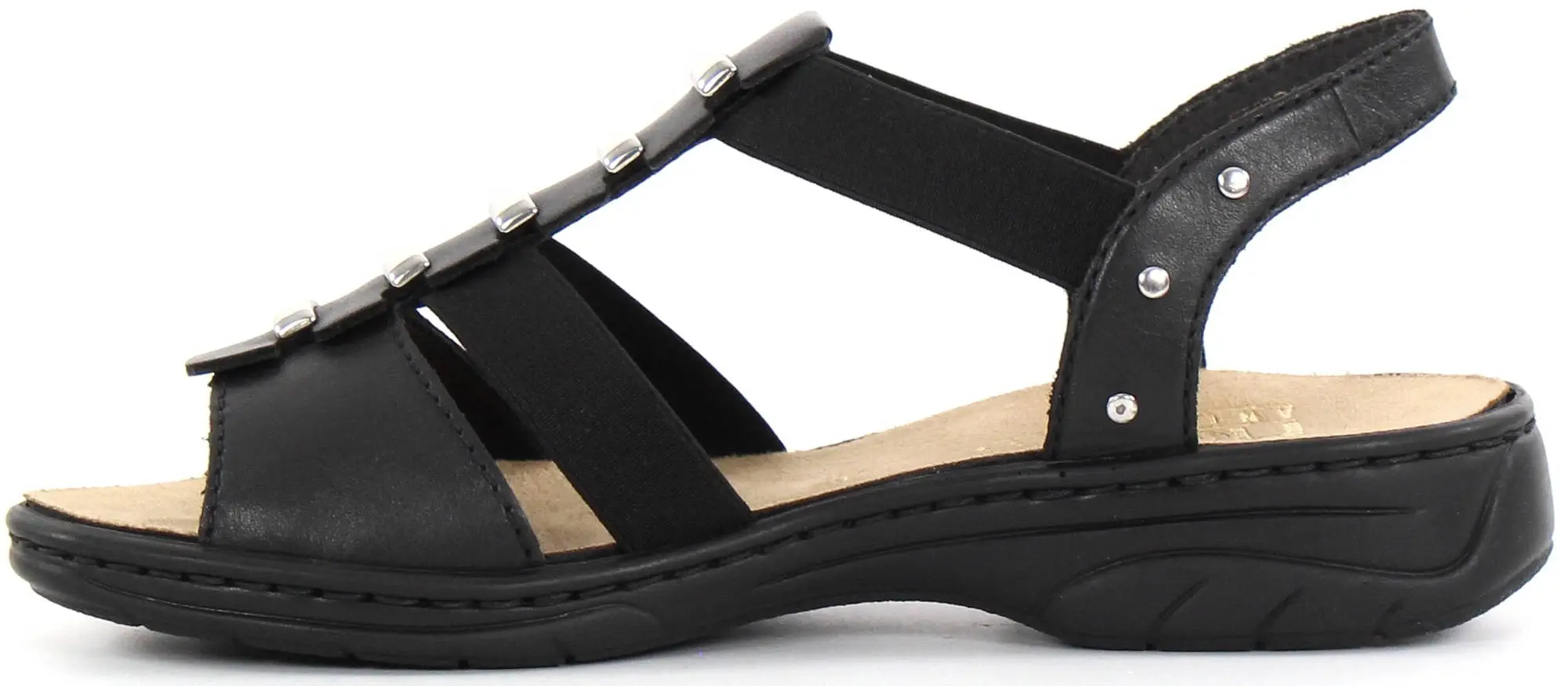 Rieker Naisten Sandaalit Irrotettavalla Pohjallisella 64580-00 Musta 2 Rieker Naisten Sandaalit Irrotettavalla Pohjallisella 64580-00 Musta - Image 2