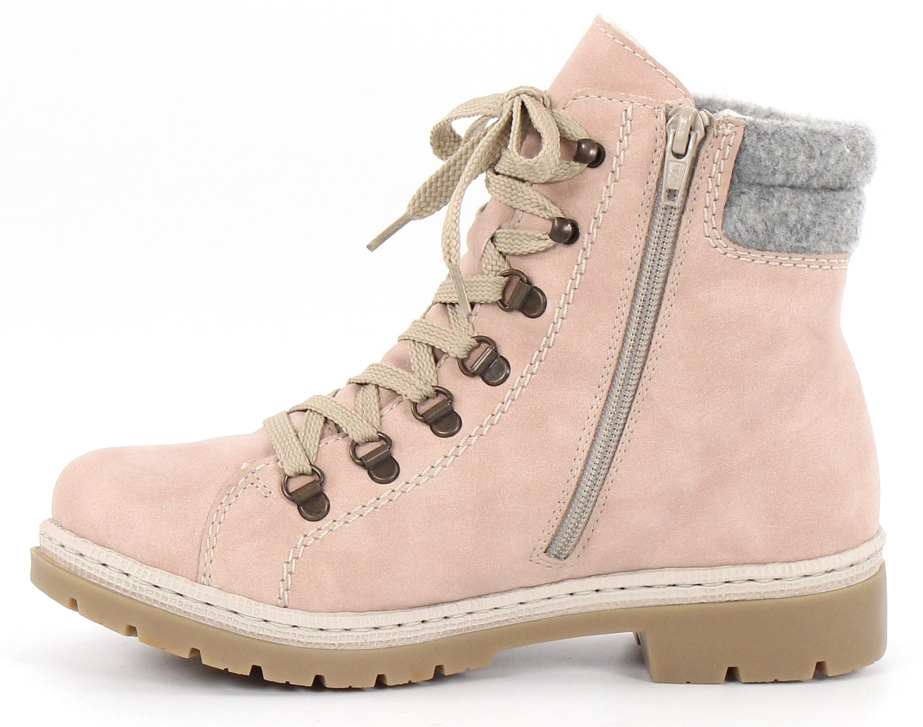 Rieker Naisten Lämminvuoriset Nilkkurit Y9430-32 Roosa 2 Rieker Naisten Lämminvuoriset Nilkkurit Y9430-32 Roosa - Image 2