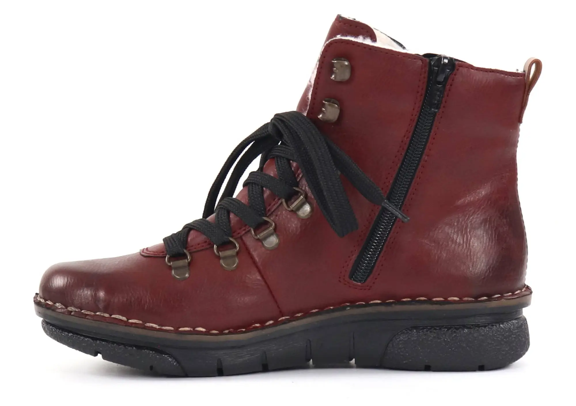 Rieker Naisten Keinomateriaaliset Nilkkurit 73356-35 Viininpunainen 2 Rieker Naisten Keinomateriaaliset Nilkkurit 73356-35 Viininpunainen - Image 2