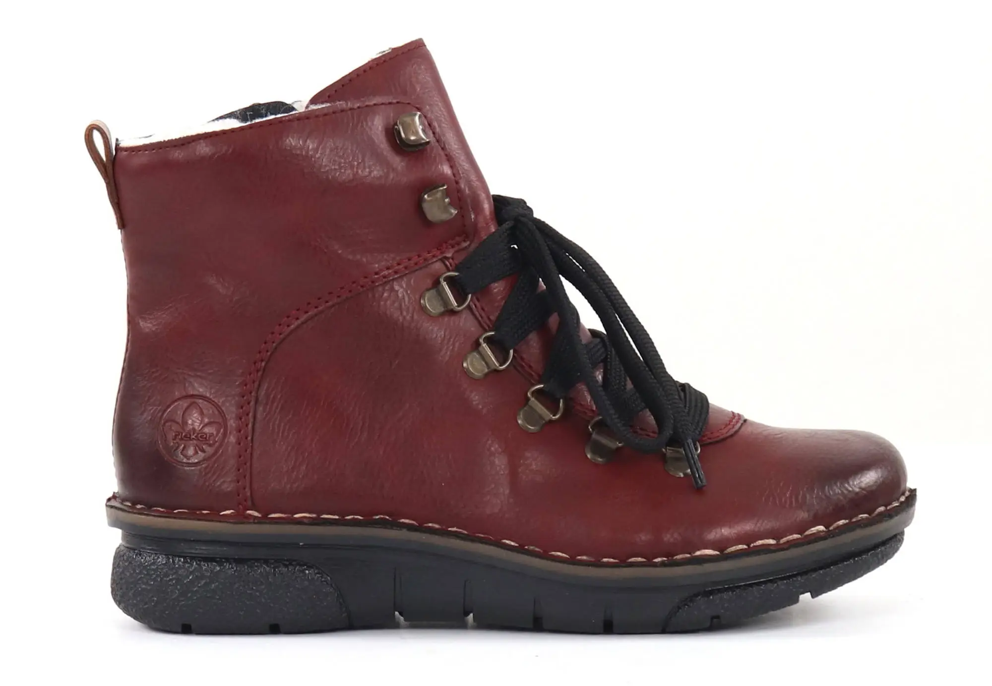 Rieker Naisten Keinomateriaaliset Nilkkurit 73356-35 Viininpunainen 1 Rieker Naisten Keinomateriaaliset Nilkkurit 73356-35 Viininpunainen