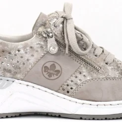 Rieker Naisten Kiilatennarit N4327-80 Metallic