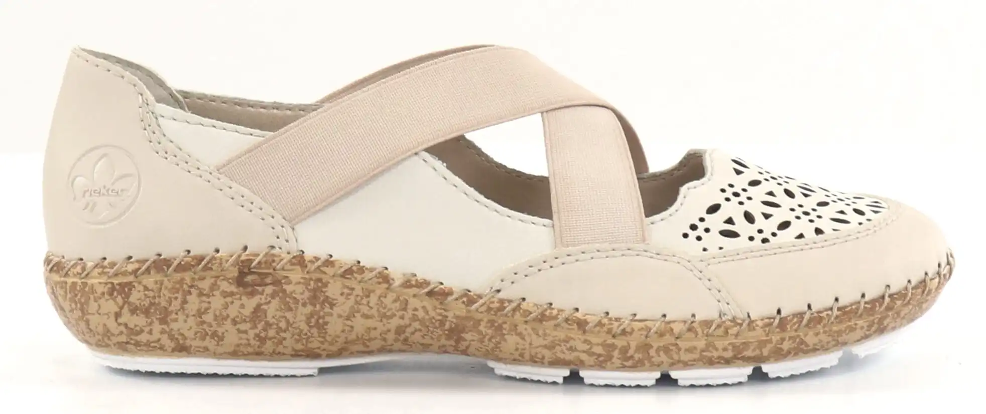 Rieker Naisten Kävelykengät 44853-60 Beige 1 Rieker Naisten Kävelykengät 44853-60 Beige