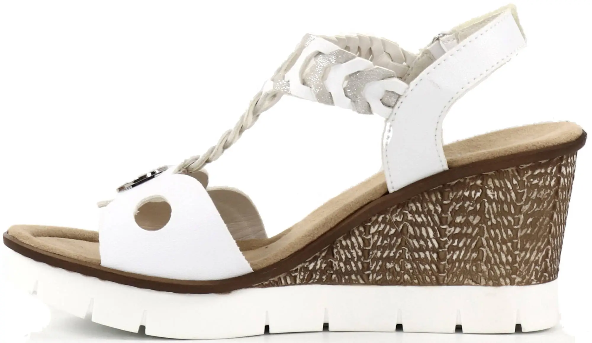 Rieker Kiilasandaalit 655H4-80 Valkoinen 2 Rieker Kiilasandaalit 655H4-80 Valkoinen - Image 2