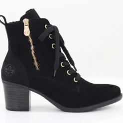 Rieker Naisten Nilkkurit Mokkanahkaa Y2022-00 Musta