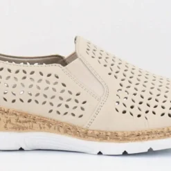 Rieker Naisten Kävelykengät Nahkaa N4251-60 Beige