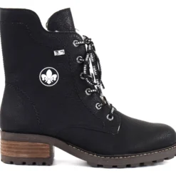 Rieker Naisten Korkeavartiset Nilkkurit Y0411-00 Musta