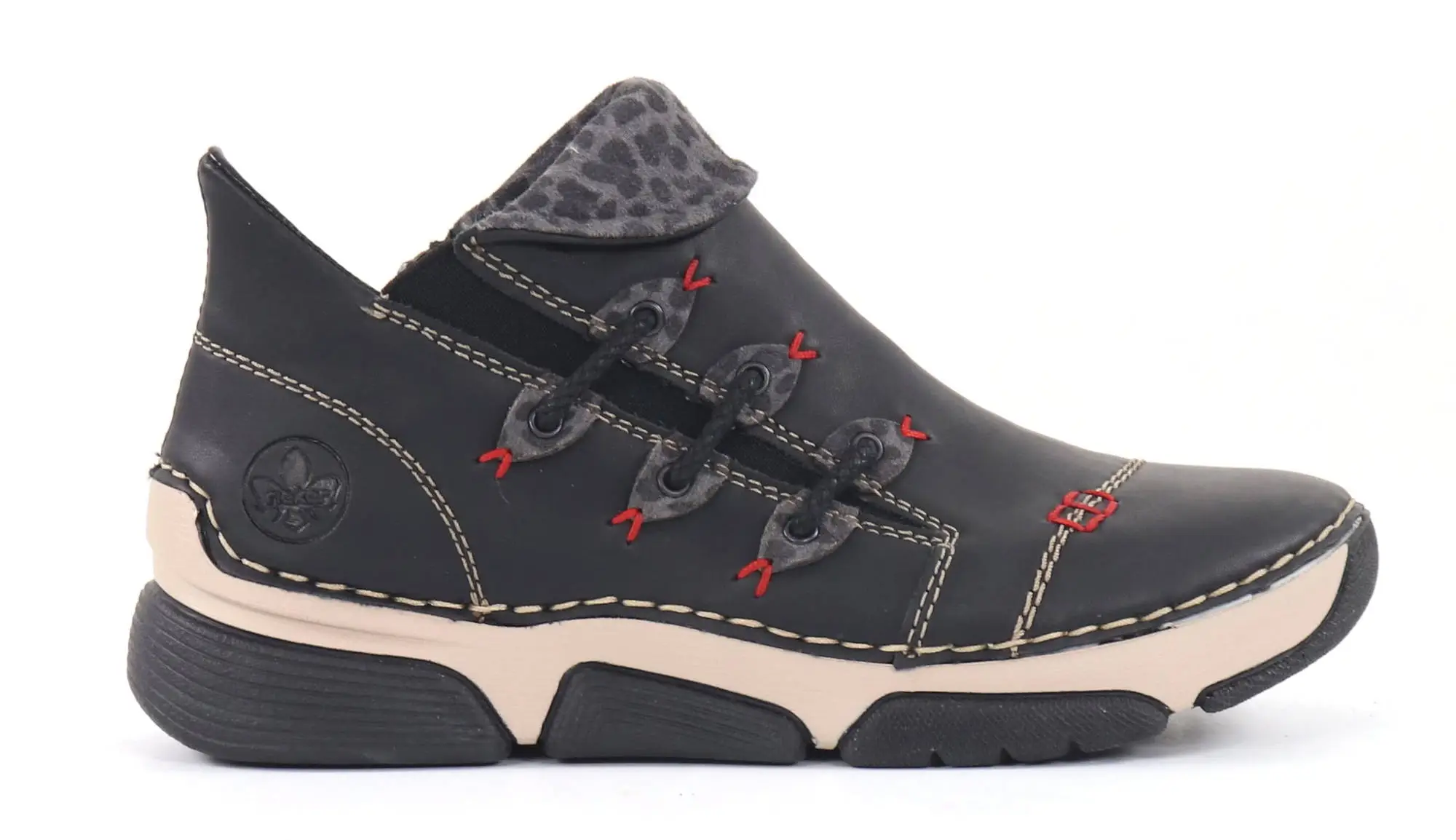 Rieker Naisten Nilkkurit 45983-00 Musta/multi 1 Rieker Naisten Nilkkurit 45983-00 Musta/multi