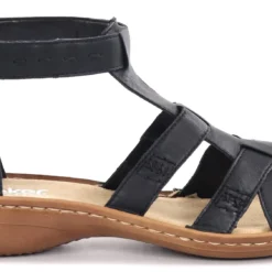 Rieker Naisten Sandaalit 60860-00 Musta